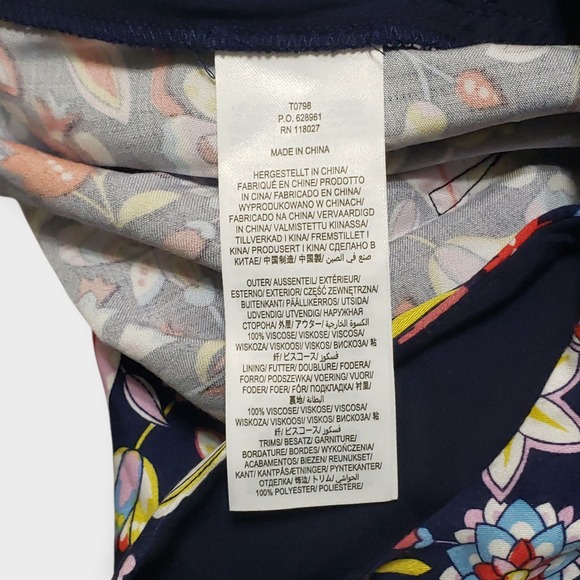 Boden Cecilia Floral Sleeveless Jumpsuit Navy Multi Tassel Tie Waist US 8T - Picture 9 of 14